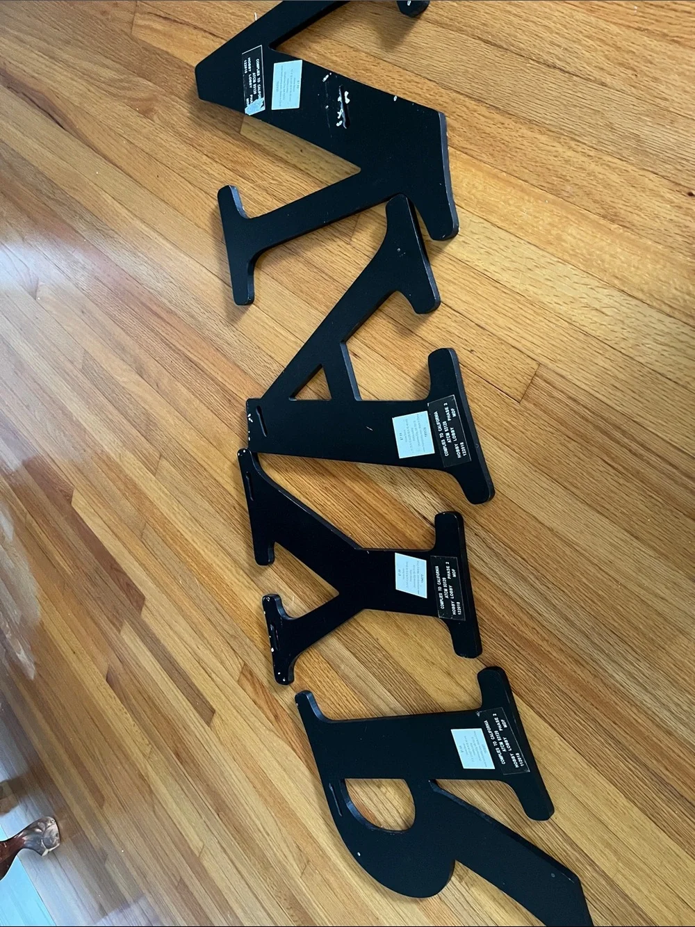 Hobby Lobby Black Wooden Wall Name Letters - RYAN